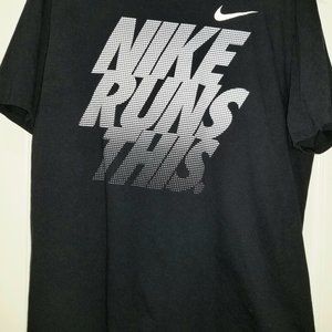 2-Pack Nike Men's Athletic Fit Short Sleeve Crew Neck T-Shirts, Black Size Large